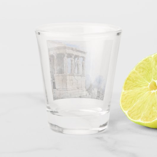 Ruïnes van Athene, Griekenland Shot Glas (Achterkant)