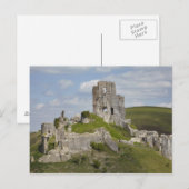 Ruïnes van Corfe Castle, nabij Wareham, Dorset, Briefkaart (Voorkant / Achterkant)