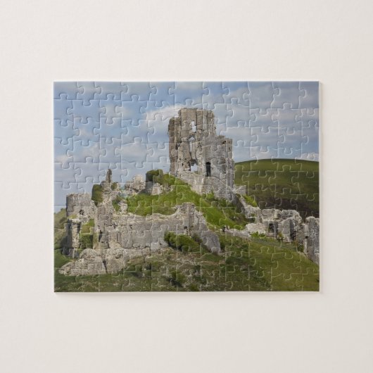 Ruïnes van Corfe Castle, nabij Wareham, Dorset, Legpuzzel (Horizontaal)