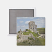 Ruïnes van Corfe Castle, nabij Wareham, Dorset, Magneet (Voorkant / Achterkant)