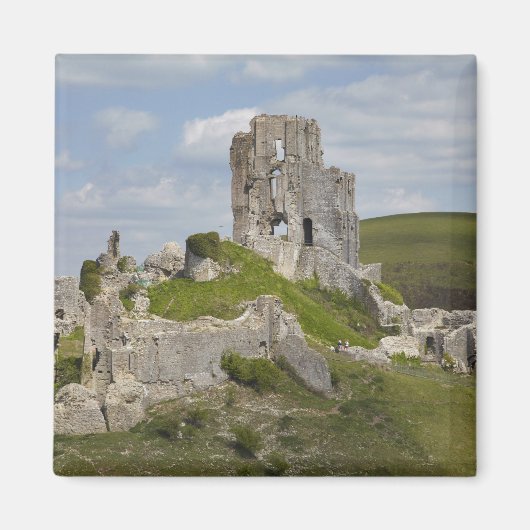 Ruïnes van Corfe Castle, nabij Wareham, Dorset, Magneet (Voorkant)