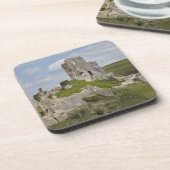 Ruïnes van Corfe Castle, nabij Wareham, Dorset, Onderzetter (Linkerzijde)