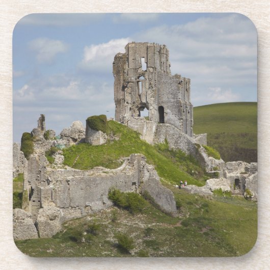Ruïnes van Corfe Castle, nabij Wareham, Dorset, Onderzetter (Voorkant)