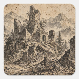 Ruïnes van de Gevallen Toren Sticker