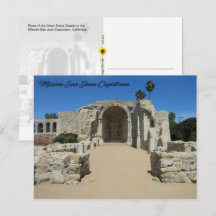 Ruïnes van de Great Stone Church, CA - ansichtkaar