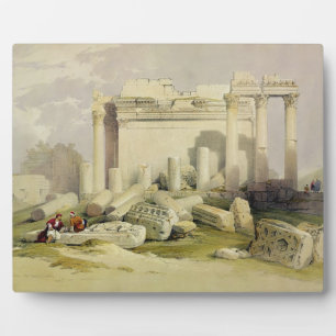 Ruïnes van de oostelijke zuilengang van de Tempel Fotoplaat