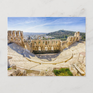 ruïnes van het oude theater van Herodion Atticus Briefkaart