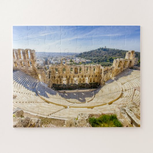 ruïnes van het oude theater van Herodion Atticus Legpuzzel (Horizontaal)