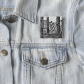 Ruïnes van het Storehouse Vierkante Button 5,1 Cm (In situ)