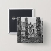 Ruïnes van het Storehouse Vierkante Button 5,1 Cm (Voorkant /achterkant)