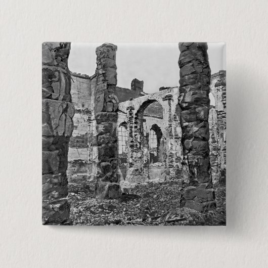Ruïnes van het Storehouse Vierkante Button 5,1 Cm (Voorkant)