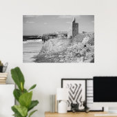 ruïnes van het zwarte en witte ballybunion poster (Thuiskantoor)