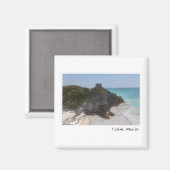 Ruïnes van Tulum Mayan in Mexico Magneet (Voorkant / Achterkant)