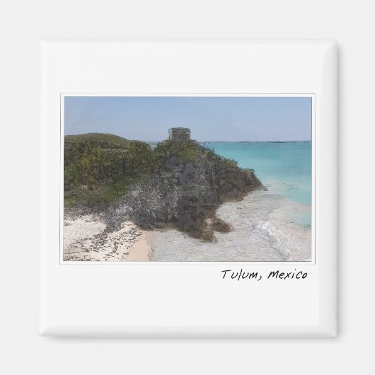 Ruïnes van Tulum Mayan in Mexico Magneet (Voorkant)