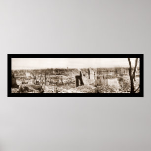 Ruins in Chelsea Mass Photo 1908 Poster