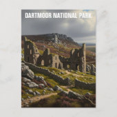 Ruins in Dartmoor National Park Travel Briefkaart (Voorkant)