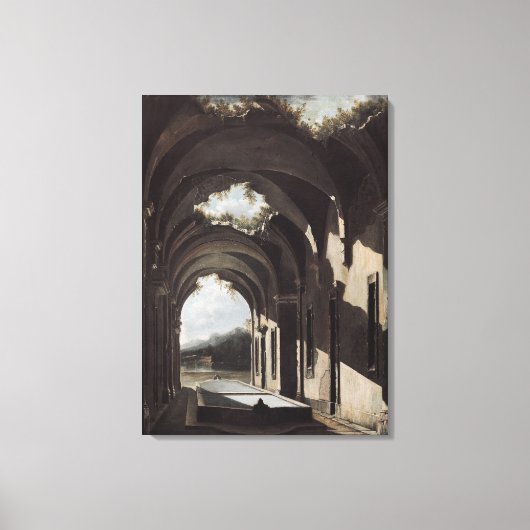 Ruins in een landschap, c.1646-47 canvas afdruk (Voorkant)