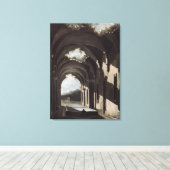 Ruins in een landschap, c.1646-47 canvas afdruk (Insitu (Houten vloer))