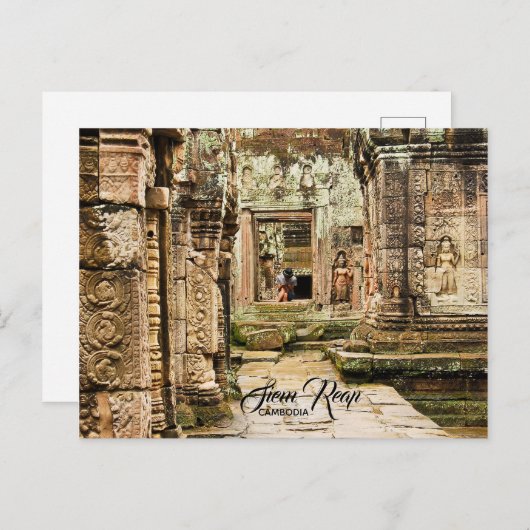 Ruins in Siem Reap, Cambodja Briefkaart (Voorkant / Achterkant)
