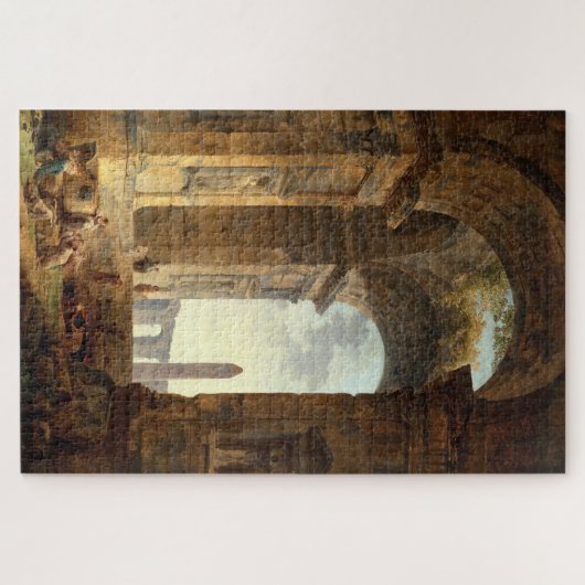 Ruins met een obelisk van Robert Hubert Legpuzzel (Horizontaal)