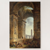 Ruins met een obelisk van Robert Hubert Legpuzzel (Verticaal)