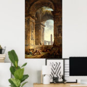 Ruins met een obelisk van Robert Hubert Poster (Thuiskantoor)