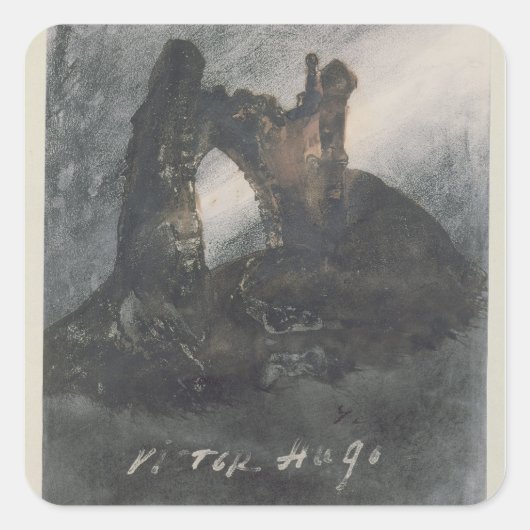 Ruins op Groz-Nez, Jersey of The Arch Vierkante Sticker (Voorkant)