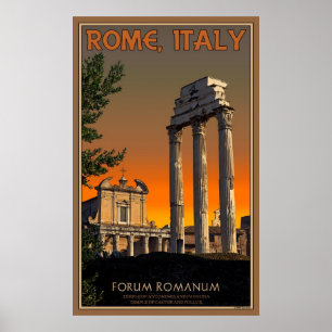Ruins over het Romeinse Forum Poster