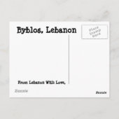 Ruins van Byblos Briefkaart (Achterkant)