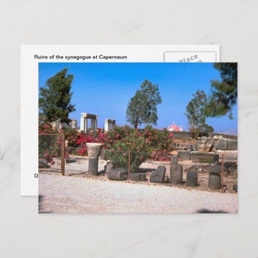 Ruins van Capernaum, Galilea Briefkaart (Voorkant / Achterkant)