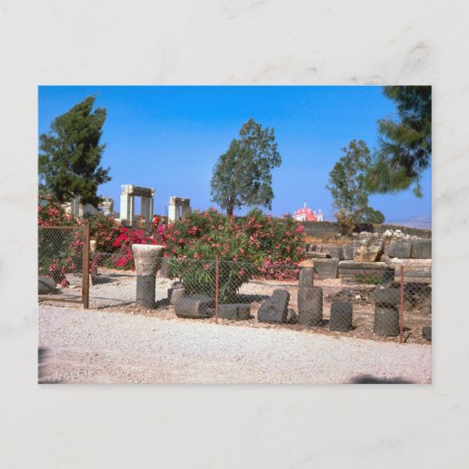 Ruins van Capernaum, Galilea Briefkaart (Voorkant)