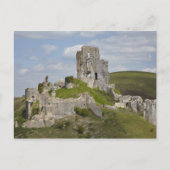 Ruins van Corfe Castle, nabij Wareham, Dorset, Briefkaart (Voorkant)