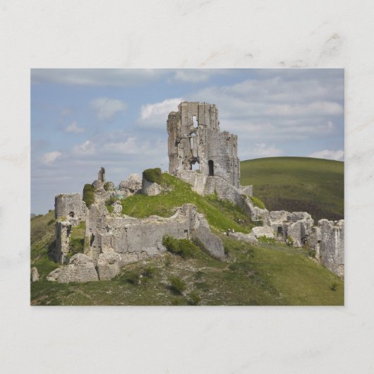 Ruins van Corfe Castle, nabij Wareham, Dorset, Briefkaart (Voorkant)