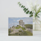 Ruins van Corfe Castle, nabij Wareham, Dorset, Briefkaart (Staand voorkant)