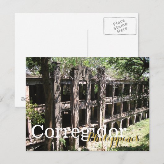 Ruins van Corregidor Bataan Filipijnen Briefkaart (Voorkant / Achterkant)