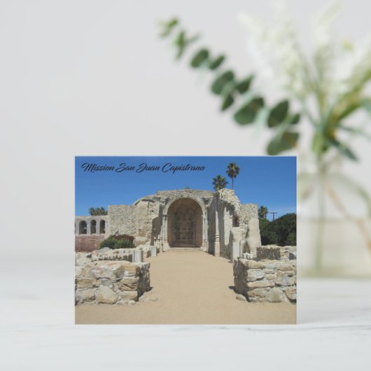 Ruins van de Grote Steenkerk, CA - briefkaart (Staand voorkant)