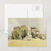 Ruins van de tempel van Kom Ombo, uit "Egypte en N Briefkaart (Voorkant / Achterkant)