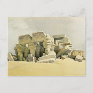 Ruins van de tempel van Kom Ombo, uit "Egypte en N Briefkaart