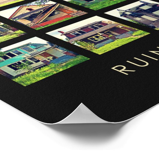 Ruins van Detroit Poster - Verlaten huizen (Hoek)