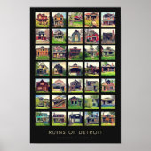Ruins van Detroit Poster - Verlaten huizen (Voorkant)