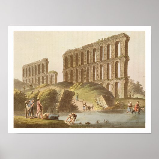 Ruins van het grote aquaduct van ancient Carthage, Poster (Voorkant)