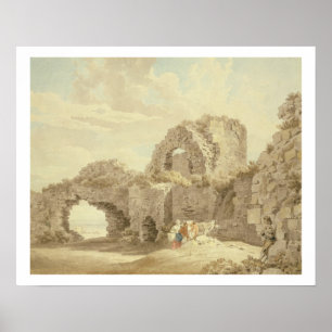 Ruins van het kasteel van Pevensey (m/c op papier) Poster