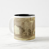 Ruins van het kasteel van Pevensey (m/c op papier) Tweekleurige Koffiemok (Voorkant links)