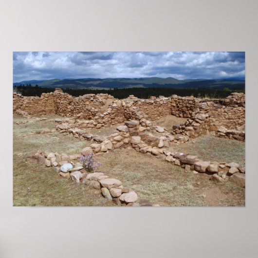 Ruins van Pecos pueblo Poster (Voorkant)