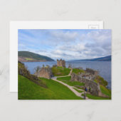 Ruins van Urquhart Castle langs Loch Ness, Schotla Briefkaart (Voorkant / Achterkant)