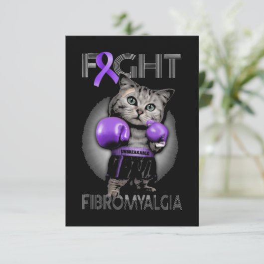 Ruis fibromyalgie Bewustheid Kaart (Staand voorkant)