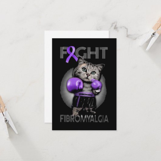 Ruis fibromyalgie Bewustheid Kaart (Voorkant / Achterkant in situ)