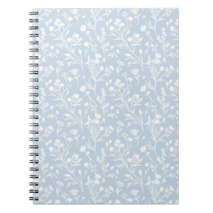 Ruisende Bloemen Neutraal - Stofblauw Notitieboek
