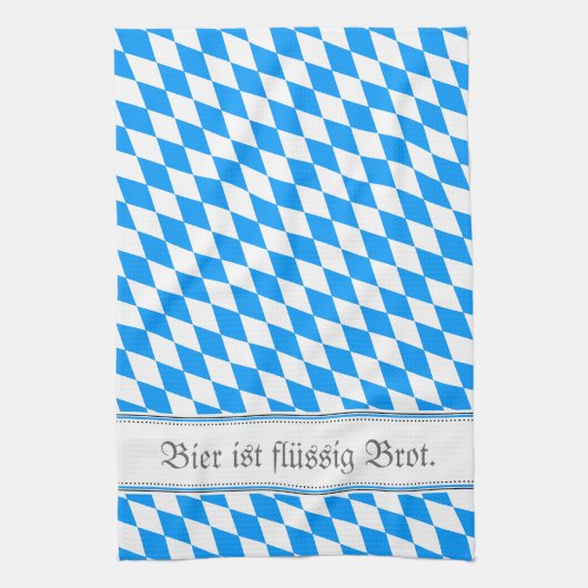 Ruit Beieren / Beierse puur Theedoek (Verticaal)