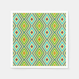 Ruit Diamant Groen Blauw Geometrisch  Servet